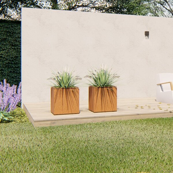 Cortenový kvetináč Kubo 830 x 830 x 700 mm