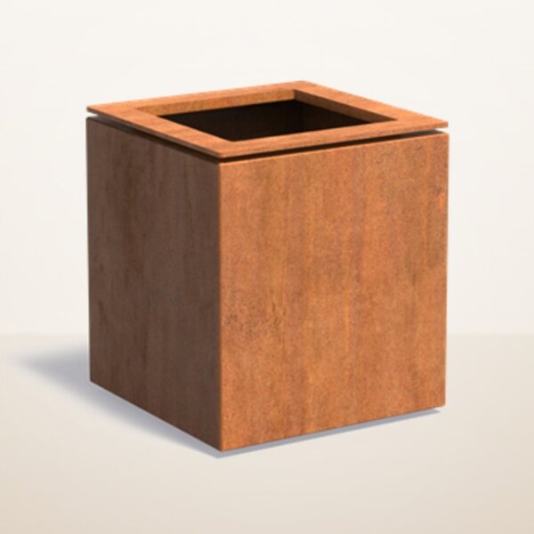 Cortenový kvetináč Kubo 530 x 530 x 600 mm