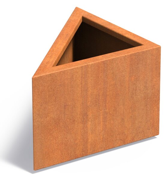 Cortenový trojuholníkový kvetináč 1400 x 1400 x 400 mm