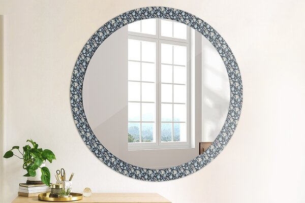 Okrúhle ozdobné zrkadlo Boho vzor