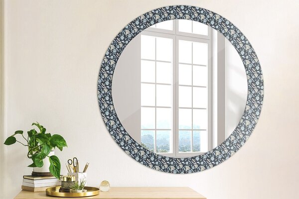 Okrúhle ozdobné zrkadlo Boho vzor