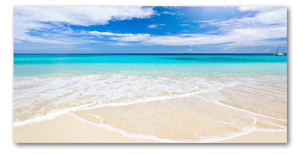 Foto obraz sklo tvrzené tropická pláž osh-32914566