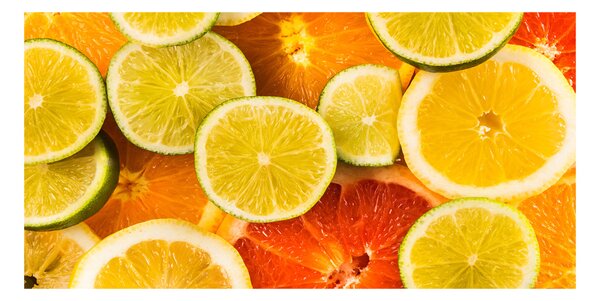Foto obraz sklo tvrzené citrusové ovocie osh-41404635