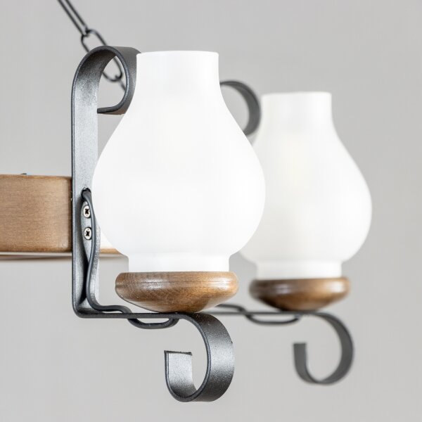 Brilagi - Luster na reťazi ROATA 5xE14/40W/230V priemer 70 cm buk/orech