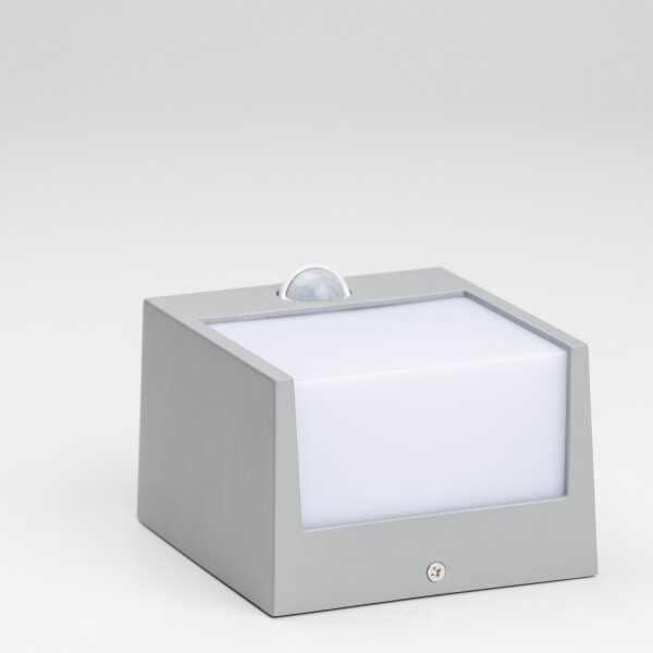 Brilagi -LED Vonkajšie nástenné svietidlo so senzorom TERNI LED/12W/230V šedá IP44