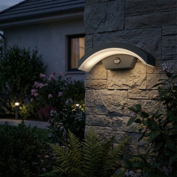 Brilagi - LED vonkajšie nástenné svietidlo so senzorom ARCELO LED/8W/230V IP54