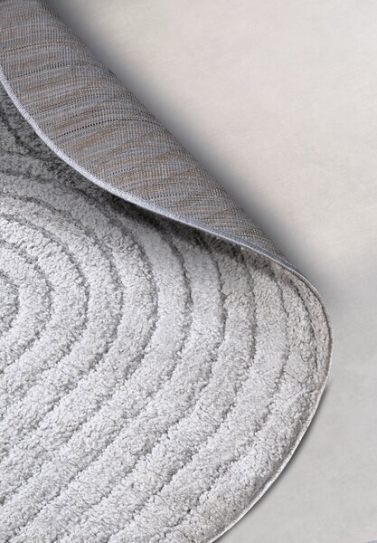 ELLE Decoration, Kusový koberec New York 106205 Light Grey kruh, 160x160 (priemer) kruh, šedá, obývacia izba