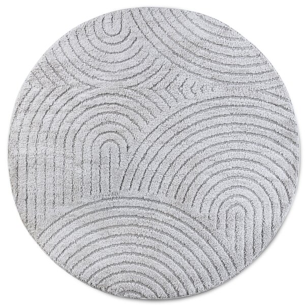 ELLE Decoration, Kusový koberec New York 106205 Light Grey kruh, 160x160 (priemer) kruh, šedá, obývacia izba