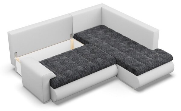 Rozkladacia rohová sedacia súprava TOKIO V Pravá Sivá/biela I