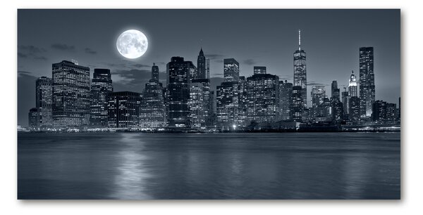 Foto obraz sklo tvrzené New York noc osh-78010897