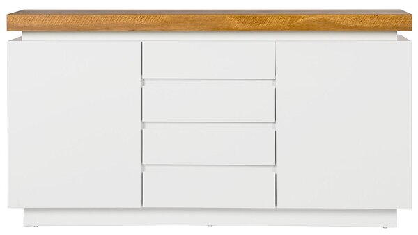 ŠIROKÁ KOMODA, biela, farba duba, 150/80/40 cm Livetastic - Online Only drobný nábytok, Online Only