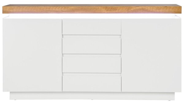 ŠIROKÁ KOMODA, biela, farba duba, 150/80/40 cm Livetastic - Online Only drobný nábytok, Online Only