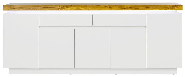 ŠIROKÁ KOMODA, biela, farba duba, 200/80/40 cm Livetastic - Online Only drobný nábytok, Online Only