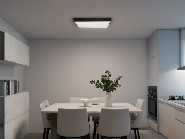 LED Stropné svietidlo LED/215W/230V 3000/4000/6500K 80x80 cm čierne