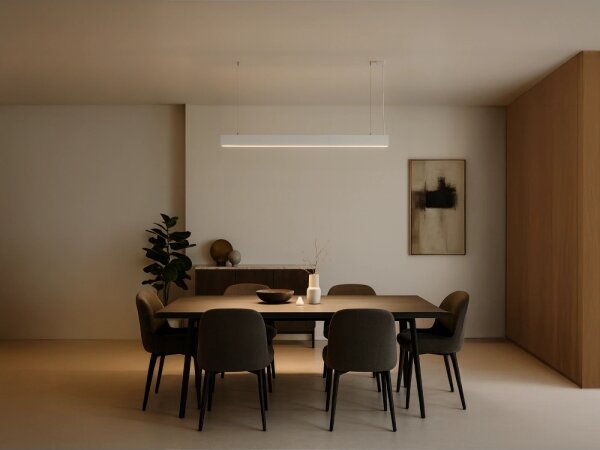 LED Luster na lanku LED/55W/230V 3000/4000/6500K 120 cm biela