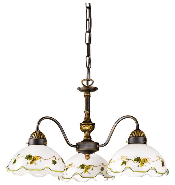 Kolarz 731.83.110 - Luster na reťazi NONNA 3xE27/75W/230V vínový