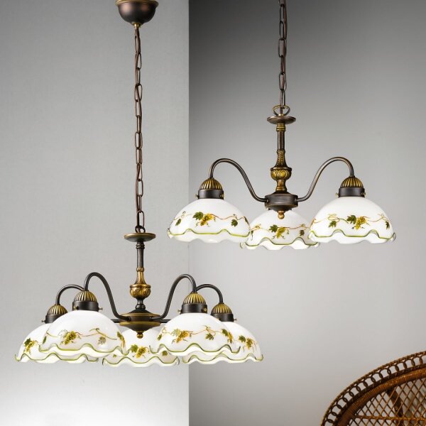 Kolarz 731.83.110 - Luster na reťazi NONNA 3xE27/75W/230V vínový