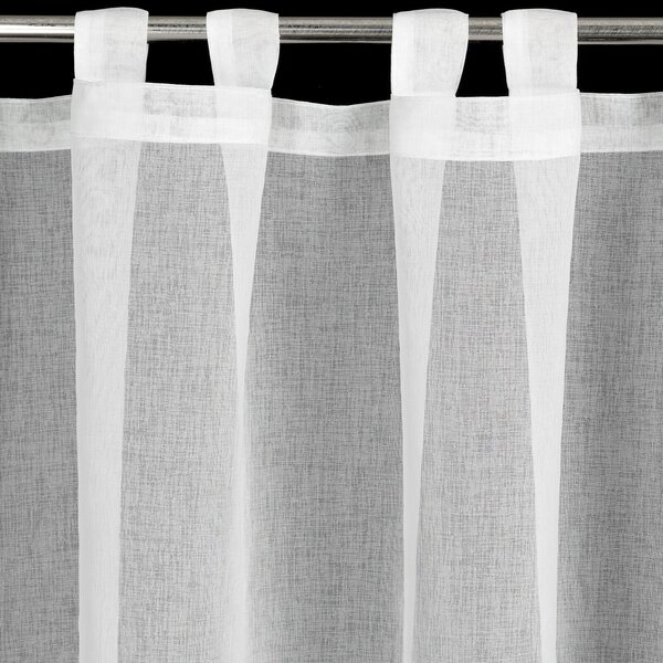 KRÁTKA ZÁCLONA NA PÚTKACH ROXANA 30X150 CM BIELA