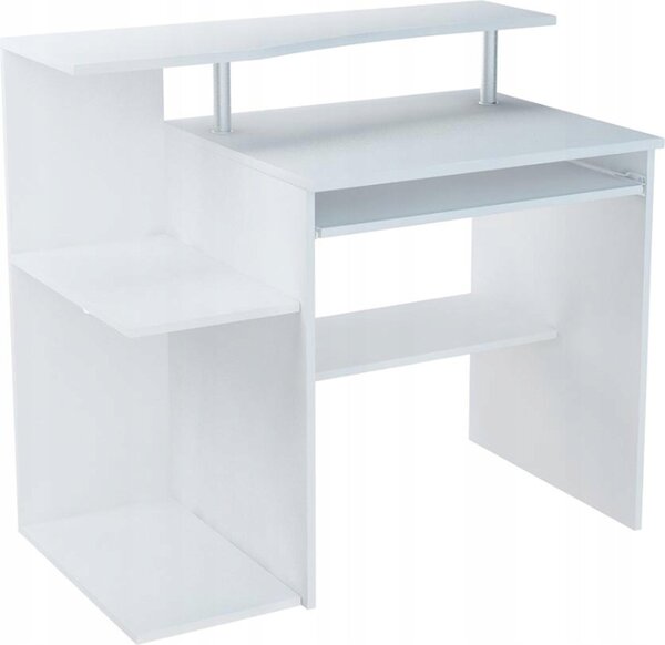 Počítačový stôl B1 WHITE 100cm skrinka
