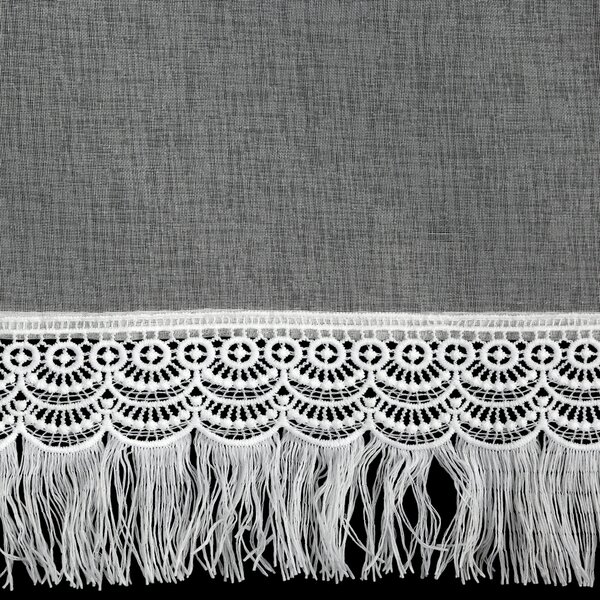 KRÁTKA ZÁCLONA NA PÚTKACH ROXANA 30X150 CM BIELA