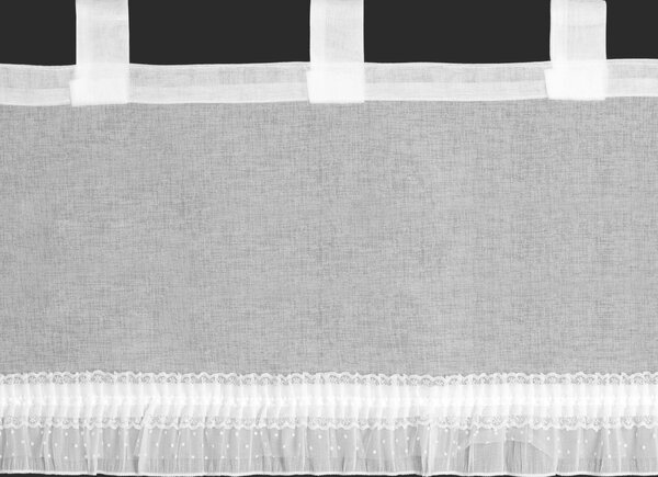 KRÁTKA ZÁCLONA NA PÚTKACH MARY 60X150 CM BIELA