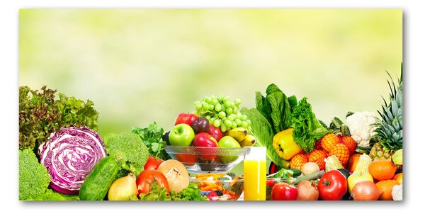 Foto obraz sklenený horizontálny Zelenina a ovocie