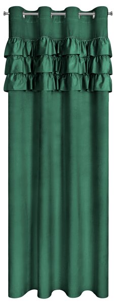 ZATEMŇOVACÍ ZÁVES NA KRÚŽKOCH SAMI 140X250 CM TMAVOZELENÁ