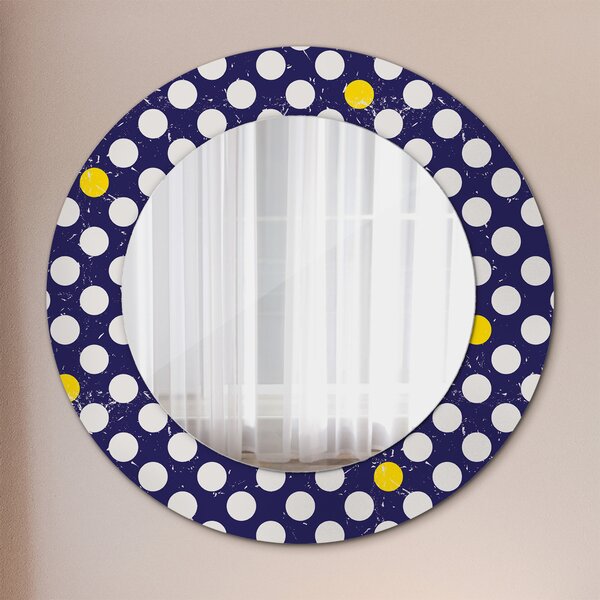 Zrkadlomat.sk Retro bodky Retro bodky Okrúhle dekoračné zrkadlo na stenu lsdo-00113