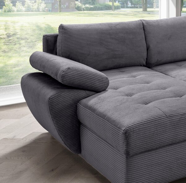 SEDACIA SÚPRAVA, textil, sivá P & B - Sedačky, Online Only