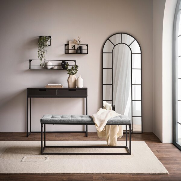 LAVICA, kov, textil, 120/47/42 cm Xora - Kreslá