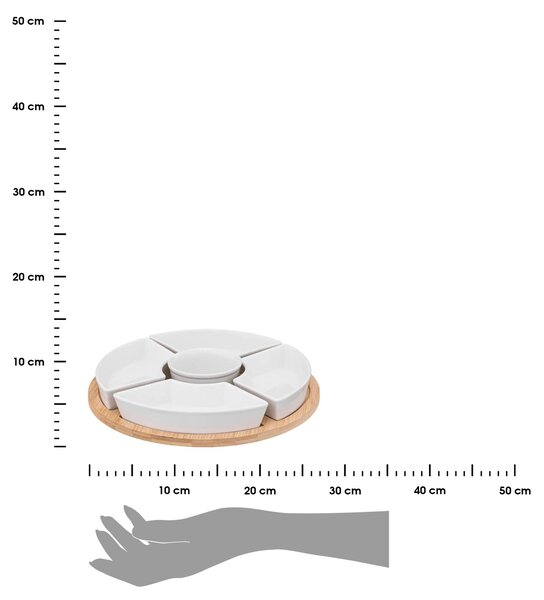 Porcelánová servírovacia miska Circle (fi) 27 cm sada 5ks