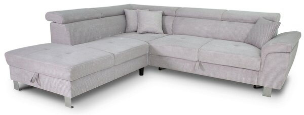 ROHOVÁ SEDAČKA, textil, svetlosivá Xora - Sedačky