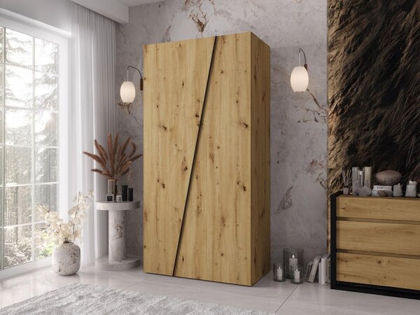 Mirjan24 Moderná skriňa Grelipt 100 cm, Farby: biela / biela + čierna 5903211531712