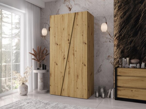Mirjan24 Moderná skriňa Grelipt 100 cm, Farby: biela / biela + čierna 5903211531712
