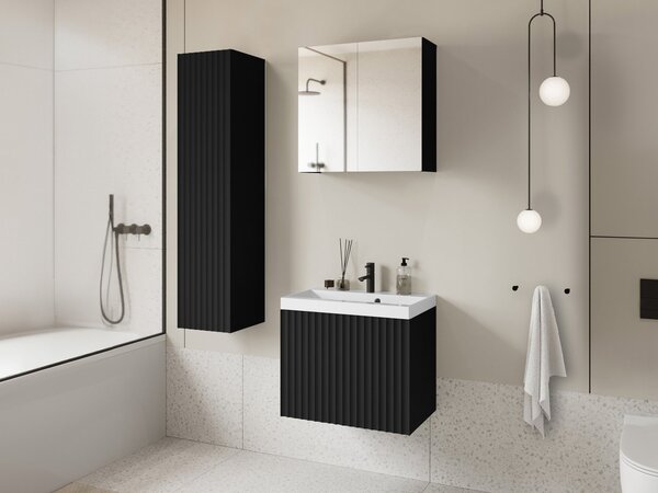 Kúpelňový nábytok Damysos I, Farby: čierny grafit, Sifón: bez sifónu, Umývadlová batéria: nie Mirjan24 5903211332586
