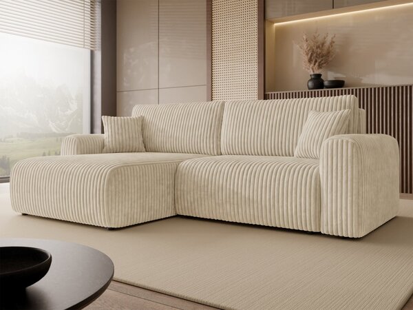 Mirjan24 Rohová sedacia súprava Veliso Sztruks Bis, Dostupné poťahy: Ambience 02 5903211537479