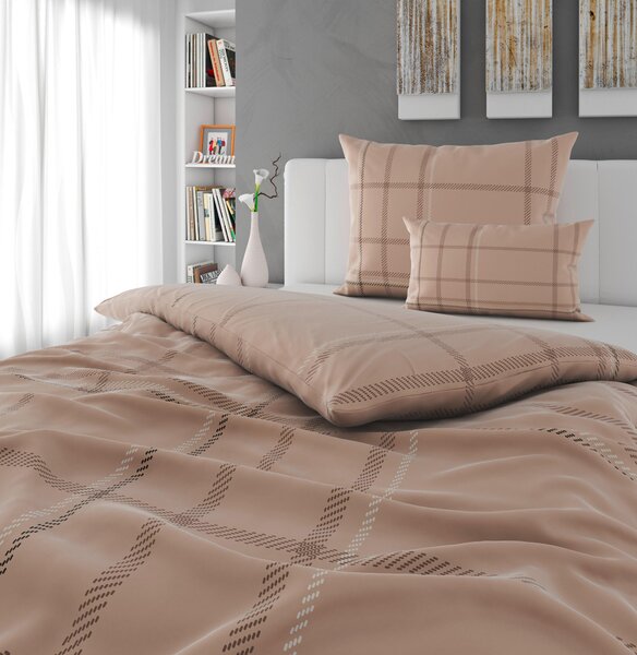 POSTEĽNÁ BIELIZEŇ, satén, taupe, 140/200 cm Esposa - Obliečky & plachty