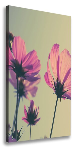 Vertikálny foto obraz na plátne Ružové kvety