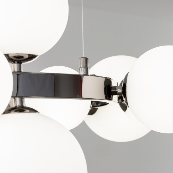 Brilagi - LED luster na lanku MILLA 15xG9/3W/230V čierny chróm/biela