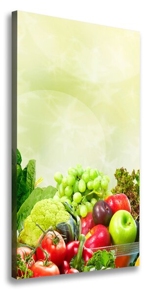 Vertikálny foto obraz na plátne Zelenina a ovocie