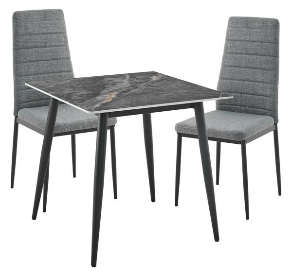 JEDÁLENSKÝ STÔL, sivá, 75/75/75 cm Ti'me - Obývacie zostavy