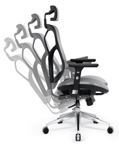 Kancelárska ergonomická stolička Diablo V-Basic, čierno-šedá