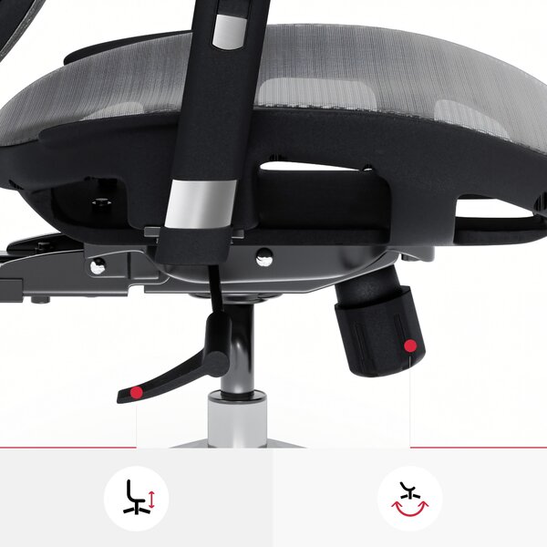 Kancelárska ergonomická stolička Diablo V-Basic, čierno-šedá