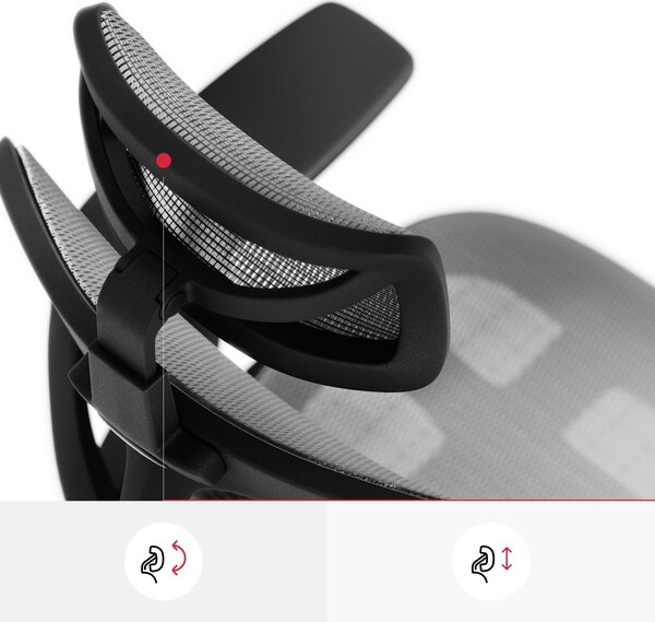 Kancelárska ergonomická stolička Diablo V-Basic, čierno-šedá