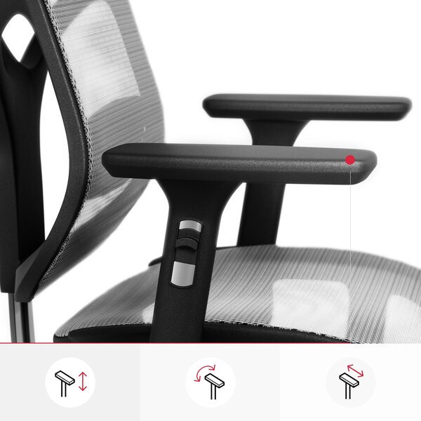 Kancelárska ergonomická stolička Diablo V-Basic, čierno-šedá