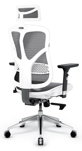 Kancelárska ergonomická stolička Diablo V-Basic, bielo-šedá