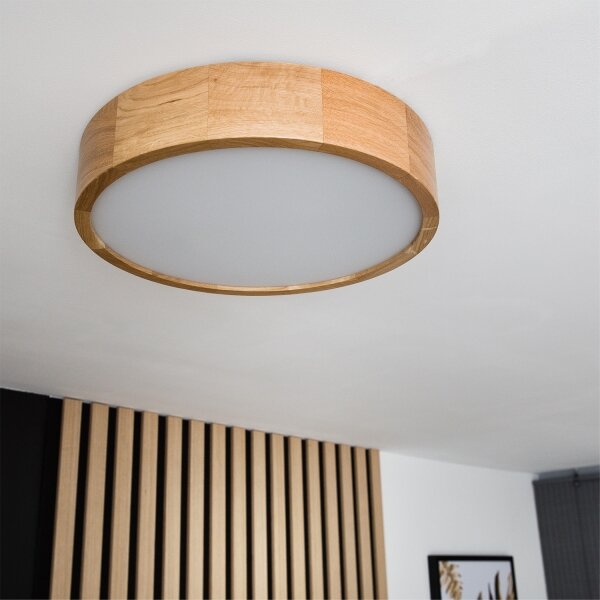 Brilagi - LED stropné svietidlo CARVALHO LED/36W/230V dub, priemer 37,5 cm