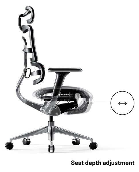 Kancelárska ergonomická stolička Diablo V-Master, čierno-šedá