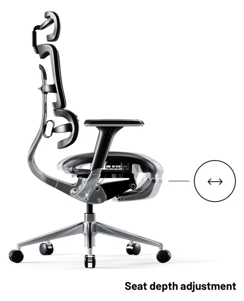 Kancelárska ergonomická stolička Diablo V-Master, čierna