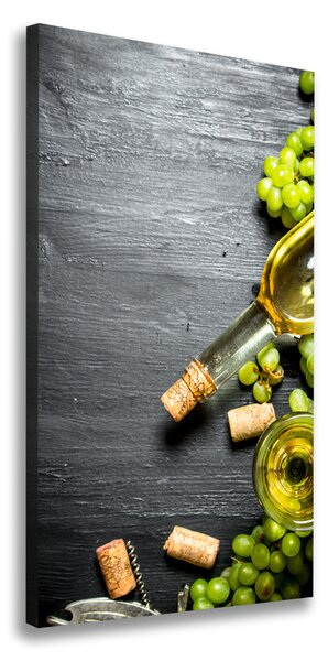 Vertikálny foto obraz na plátne Hrozno a víno